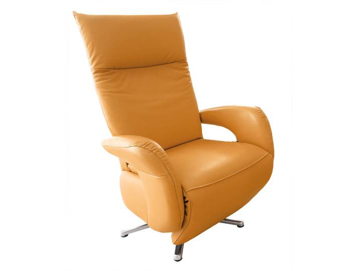 Fernsehsessel CERGY M2-V3 Lederbezug curry