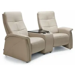 Exxpo by Gala Rundsofa mit Zwischentisch Tivoli Leder Pearl