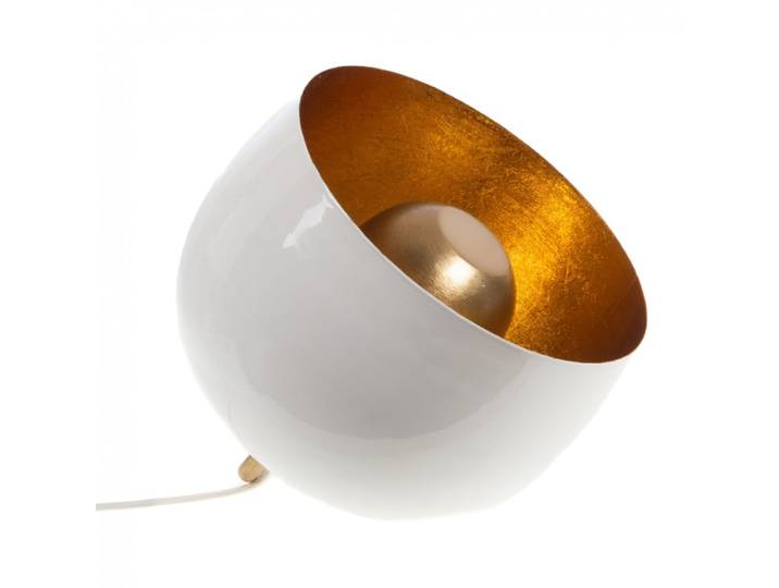 Lampe de table samuel 28 cm blanc en métal