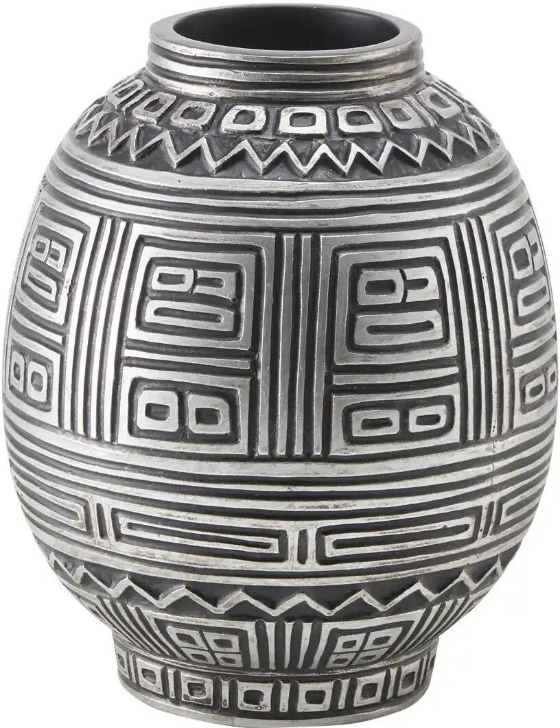 HOME STORY Deko Vase   ¦ schwarz ¦ Polyresin (Kunstharz) ¦ Maße (cm): H: 25,5