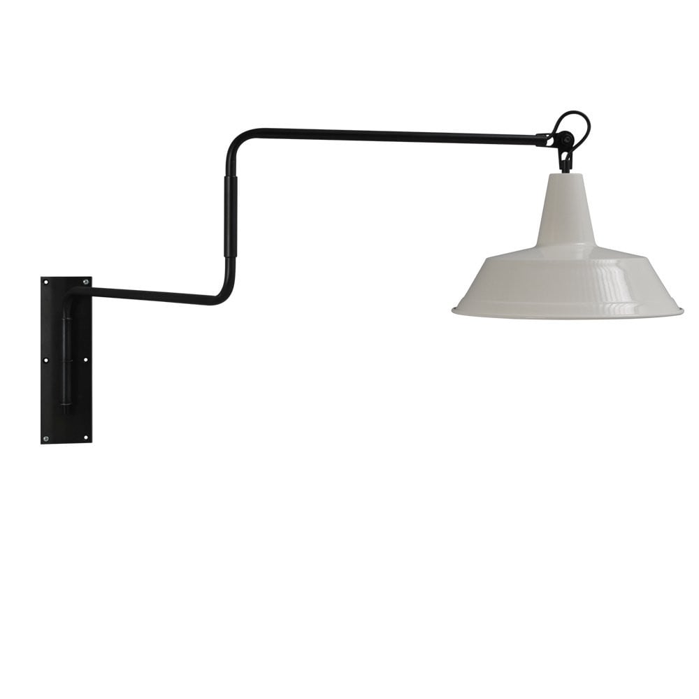 Masterlight Industria wandleeslamp - Wit, zwart en grijs - 122 cm