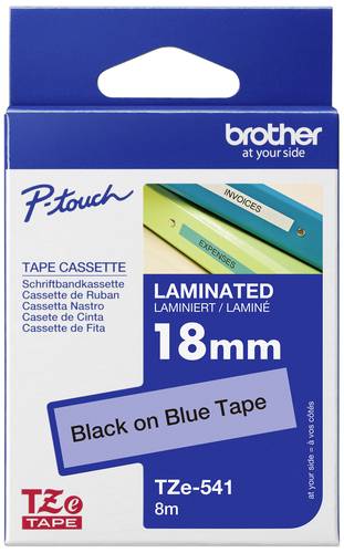 Brother TZe TZe-541 Bandfarbe: Blau Schriftfarbe:Schwarz 18 mm 8 m