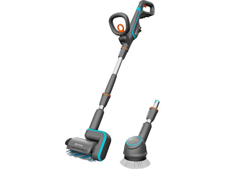 GARDENA 14842-55 GARDENA AquaBrush Universal 04/18V P4A Solo Akku-Terrassenreiniger-Set 18\,0 V\, ohne Akku