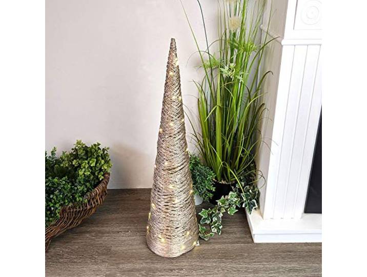 EDP Arbre en Forme de cône avec 40 LED\, doré 80 cm