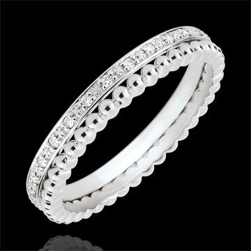 Edenly Ring Fleur de Sel - Doppelring - Diamant - WeiÃŸgold 18 Karat