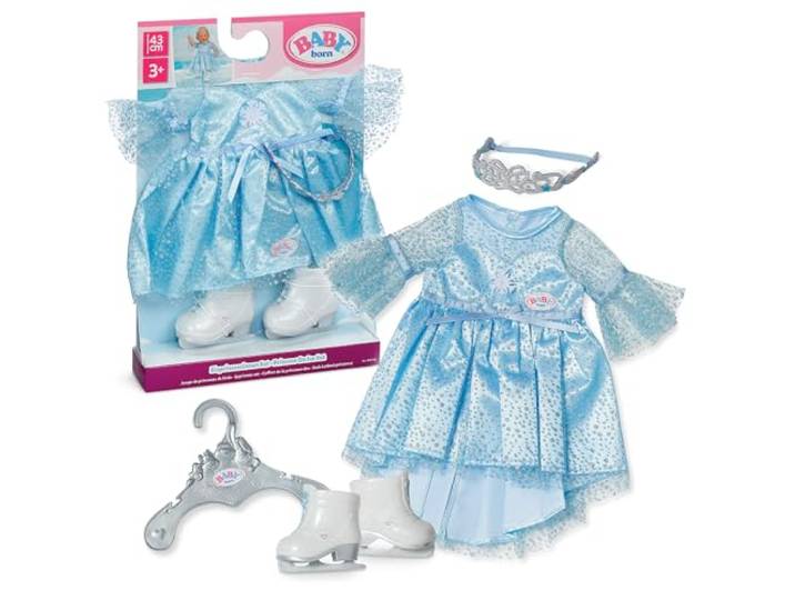 BABY born Eisprinzessinnen-Set für 43 cm Puppen mit Schlittschuhen