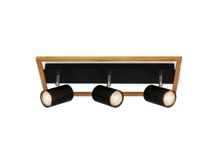 BRILONER Plafonnier\, plafonnier\, lampe\, cadre en bois\, orientable\, lampe de salon\, lampe de chambre à coucher\, lampe de cuisine\, bois noir