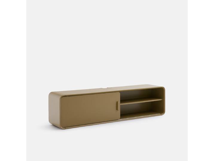 LA REDOUTE Meuble TV suspendu laqué mat, longueur 140 cm, REDAG Vert Kaki