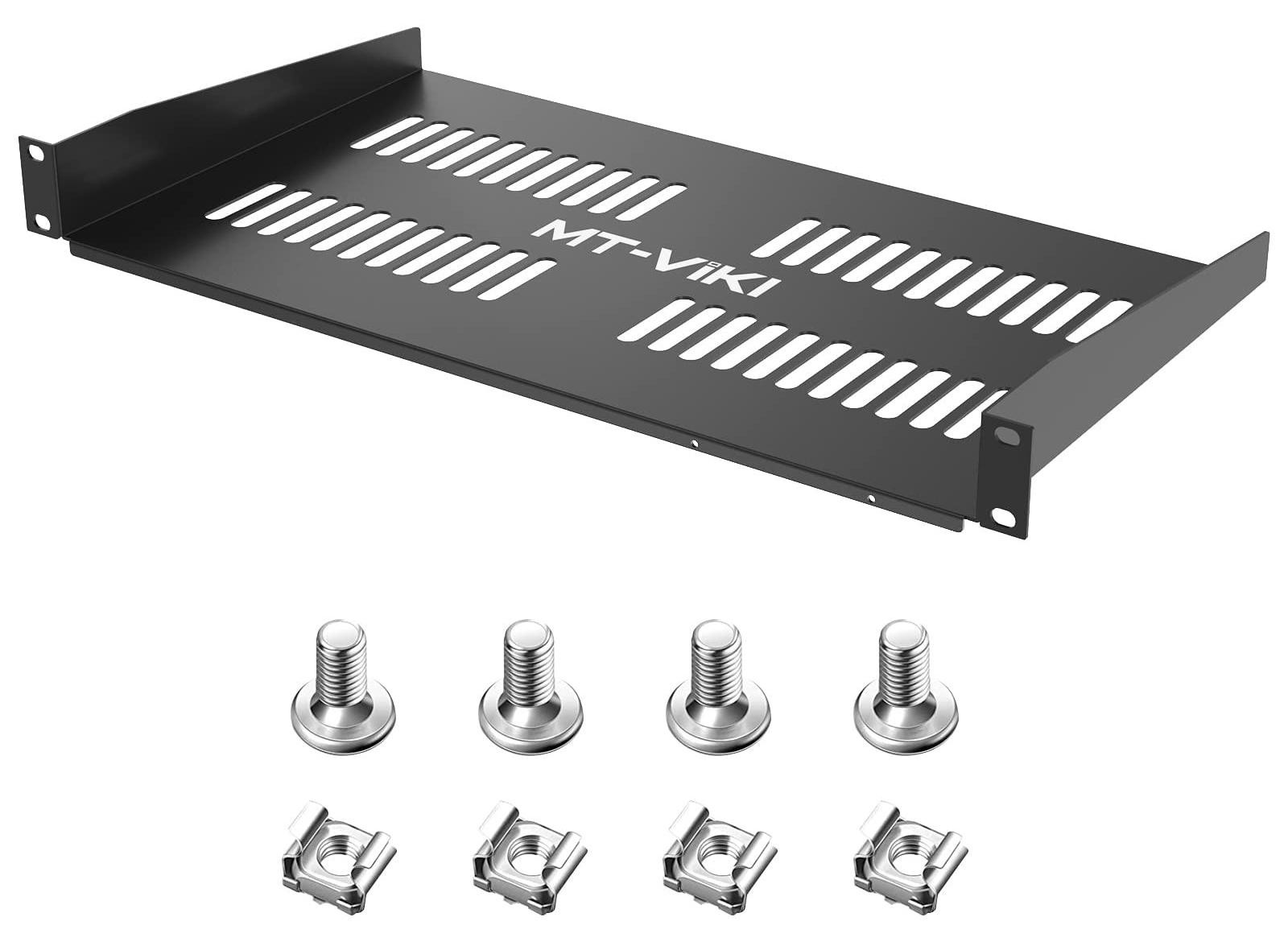 Merkloze 1U Server Rack Plank met Ventilatie, Diepte: 250 mm