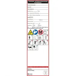 Aufkleber I Leiter-Gebrauchsanweisung Stehleiter, Folie, ablösbar, 65x225mm, 2/Bogen, DIN EN 131-3