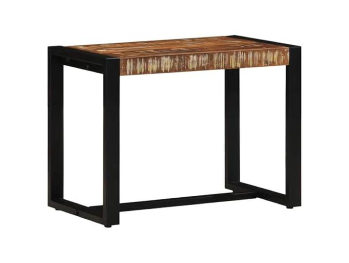 VIHHQGC Sitzbank Massivholz Altholz Mehrfarbig 60x35x45 cm mit Metallbeinen Mangoholz, Unikat, Flur, Diele, robust, pflegeleicht, warme Optik