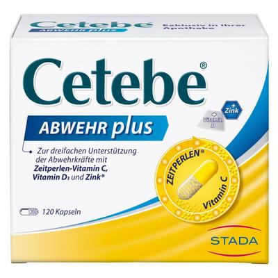 Cetebe Abwehr plus Vitamin C+Vitamin D3+Zink Kaps. 120 St Kapseln