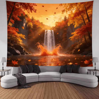 Inspire Picks Ultra Large Waterfall Landscape Tapestry Nature Wall Decor For Living Room & Bedroom 4 130x150cm51x59in