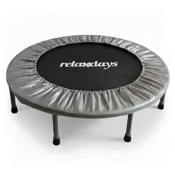 Relaxdays Indoor Trampolin Ø 95 cm Grau,Schwarz