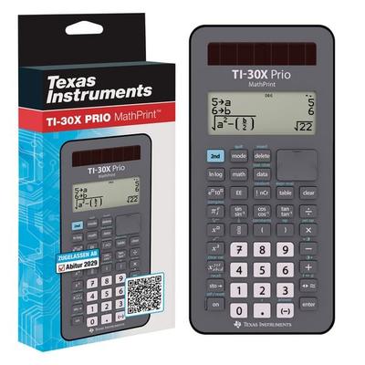 Texas Instruments TI-30X Prio MathPrint™ Schulrechner Schwarz Display (Stellen): 64 batteriebetrieben, solarbetrieben