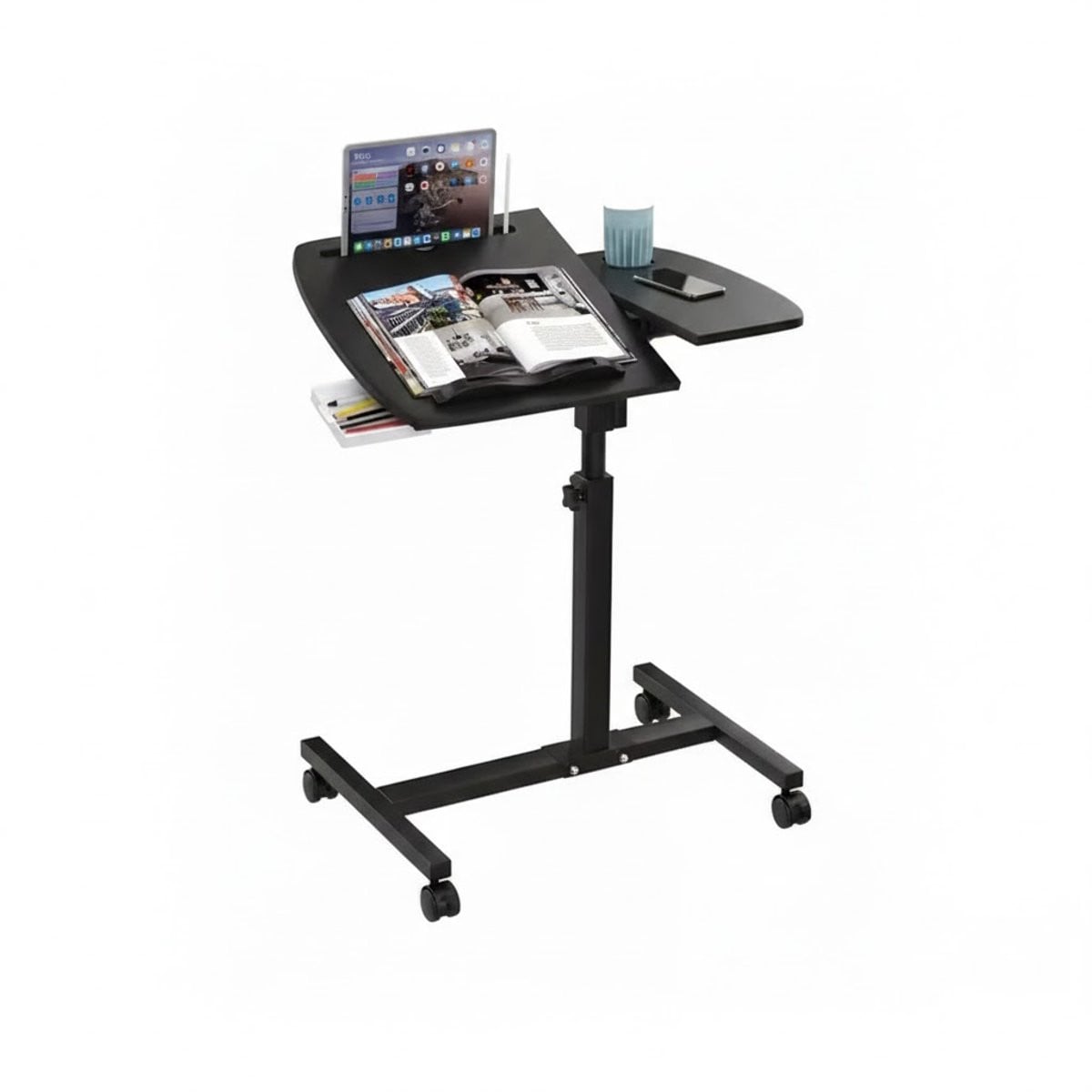 Verstelbaar Elektrisch Laptopbureau Zwart – Compact Opvouwbaar Bureau voor Thuiswerken & Gaming
