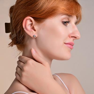 Paar Ohrhänger ADELIA´S "Ohrringe – Ohrstecker aus Edelstahl mit Strass Steinchen", Damen, Gr. Damen, Edelstahl, transparent (silber), Ohrringe, Ein Geschenk, das Freude macht