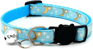 Inspire Picks PawPrint Charm Breakaway Pet Collar Adjustable Footprint Collar For Cats, Kittens & Small Dogs 1pc Blue B