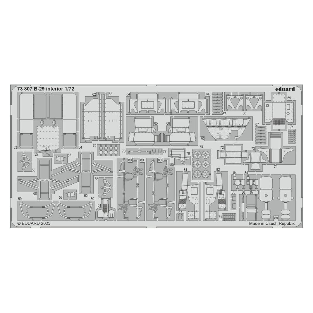 Eduard B-29 interior 1/72 HOBBY 2000 / ACADEMY (73807)