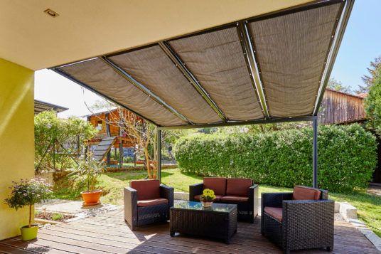 Gutta Seilspannmarkisen 115,5 x 390 cm Graphit | dunkelgrau