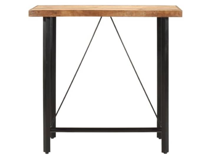 KFGWERSTY Esstisch 110 x 55 x 107 cm aus Mangoholz Massives Mangoholz Massives Mangoholz mit natürlichem Finish, stabiles Eisengestell, Ablagefläche für Getränke und Snacks, für Küche