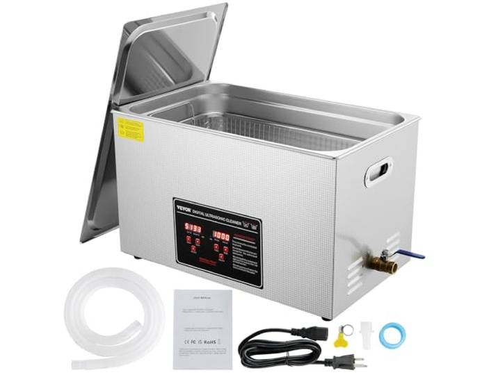 VEVOR Ultrasone reiniger, roestvrij staal, 600 W, 30 l, ultrasoon reinigingsapparaat met digitaal display, 0-30 minuten, ultrasone reiniging voor sieraden, brillen, horloges enz.