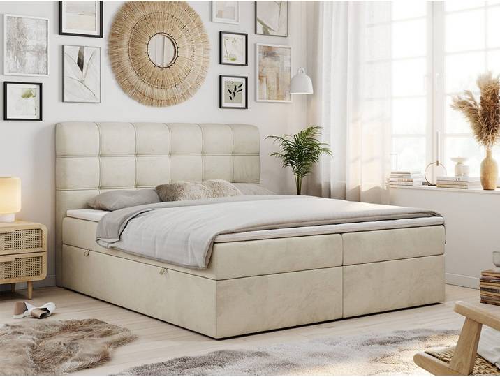 DB-Möbel Boxspringbett ''FASTER Doppelbett mit zwei Bettkasten -Velvet Stoff.Vom Hersteller