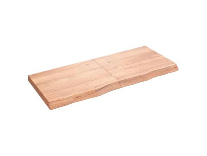 HEFZGDB Massivholz Eiche Tischplatte Hellbraun 120x50x(2-6) cm Behandelt mit Scharnieren zum Zusammenklappen - Vielseitige Ersatztischplatte für Heim und Gewerbe - Handgefertigte