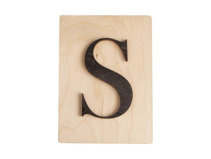 Holz-Buchstabe S, FSC Mixed Credit