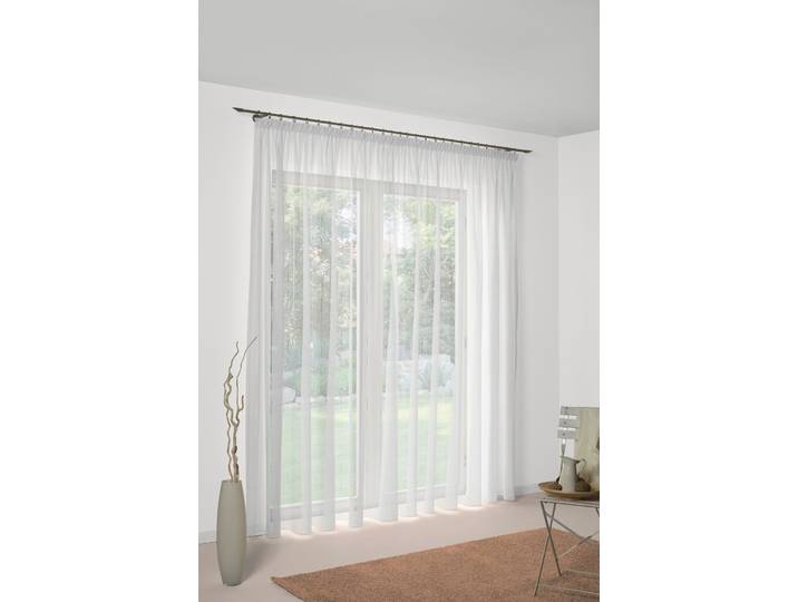 Gardine WIRTH Undine Gr. 1, weiss (weiß), B:300cm H:125cm, Polyester, Gardinen, Gardine