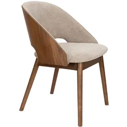 Dutch Bone Stuhl Velore Stoff Beige