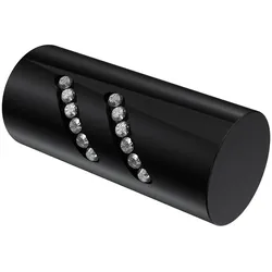 ENDSTÜCKE FÜR GARDINENSTANGEN 20 mm Ø, Zoena Schwarz, Packung 2 Stück