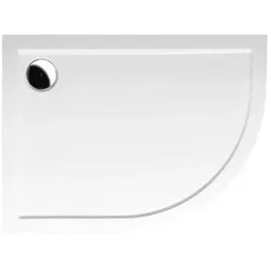 Polysan RENA Duschwanne Viertelkreis 100x80 cm gegossener Marmor 75511