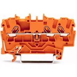 Wago Kontakttechnik Durchgangsklemme 2001-1302, Elektronikzubehör + Gehäuse, Orange