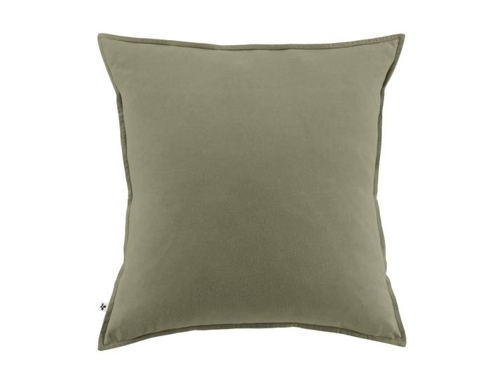 Taie d'oreiller flanelle kaki 63x63 cm