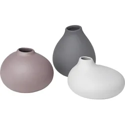 Nona Dekorative Vasen pewter, micro chip, bark 3 St.