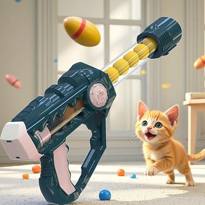 Dieses interaktive Katzenspielzeug-Set mit Wurfgeschoss und 10 Bommeln ist für den Innenbereich geeignet und fördert aktives Spielen sowie die Liebe und das Vertrauen zwischen Besitzer und Katze.