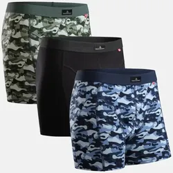 CLASSIC TRUNKS - 3-Pack - Armee | Schwarz | Camouflage - M
