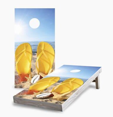 Skip's Garage Sandals on the Beach Cornhole Boards