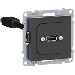 Legrand 765487 SEANO USB-Datendose mit Kabel, USB 3.0, Kabellänge: 15 cm, inkl. Abdeckung, AN