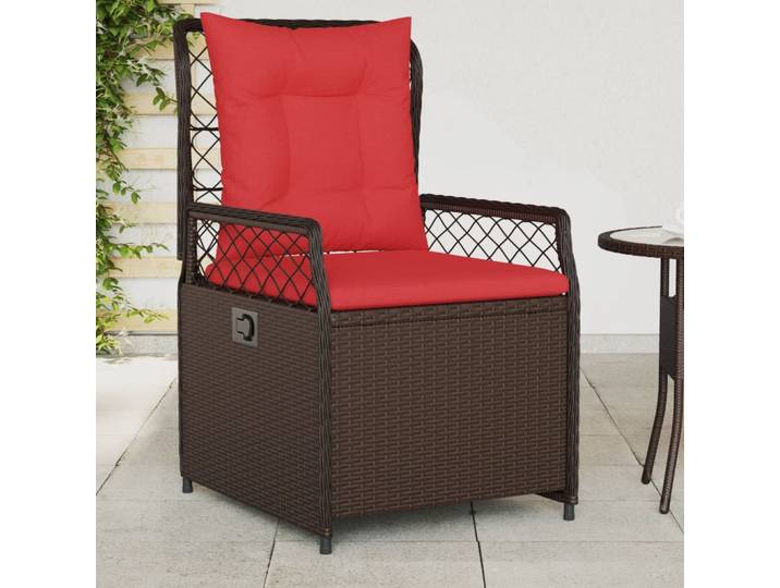 vidaXL Liegende Gartenstühle 2 Stk. Braun Poly Rattan