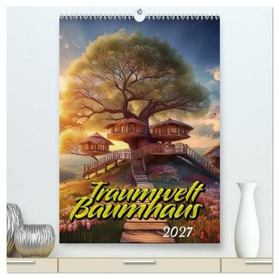 Traumwelt Baumhaus (hochwertiger Premium Wandkalender 2027 DIN A2 hoch), Kunstdruck in Hochglanz