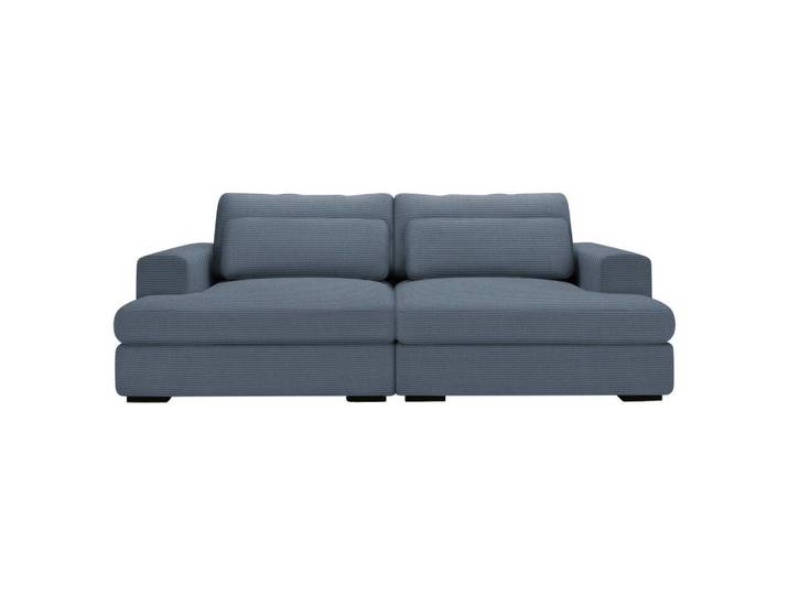 Lomoco Bigsofa, Blaugrau, 2-3-Sitzer, Füllung: Schaumstoff, 218x80x158 cm, Stoffauswahl, Wohnzimmer, Sofas & Couches, Sofas, Bigsofas
