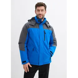 bonprix Wasserdichte Funktionsjacke, blau, Gr.56, Modische Ski-Funktionsjacke mit Kuschel Fleece-Futter gefüttert. Zu dem besitzt die Jacke mehrere Funktionen.