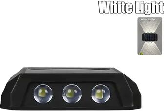 Youfap Market Easy Install Solar Wall Light, Waterproof LED Safety Light For Outdoor Yard, Garden, And Street Decor white Light 6 Wick