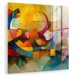 ACRYLGLASBILD Kunst - Abstrakt - Modern 90x90 cm