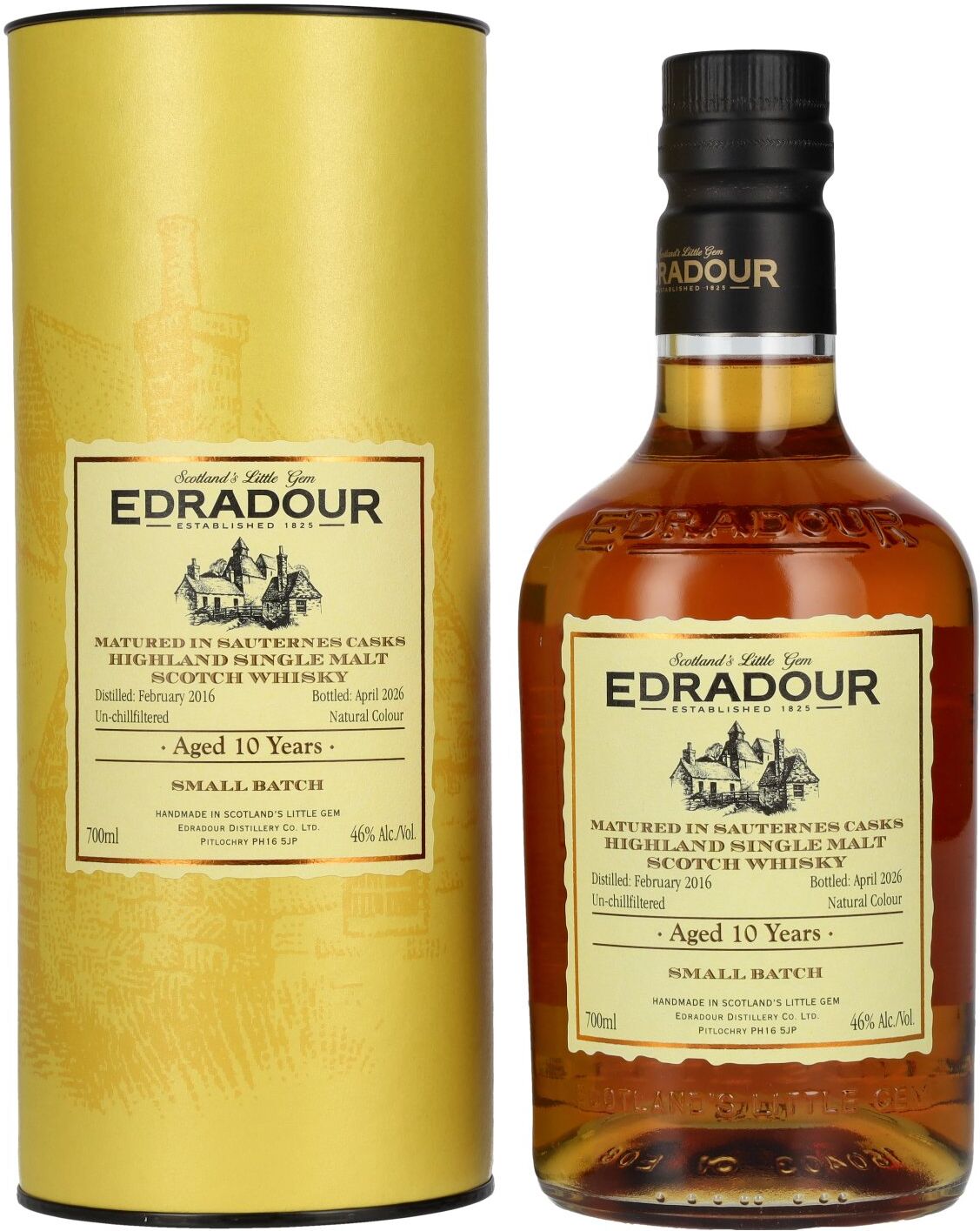 Edradour Whisky Edradour 10 Years Old Sauternes Casks Small Batch 2016 46% Vol. 0,7l in Geschenkbox