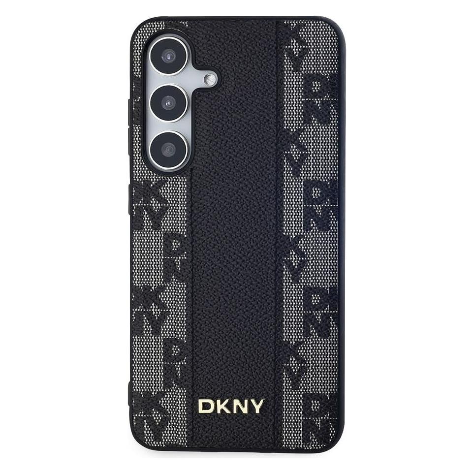 DKNY DKHMMPCPVSLK + S926 czarny/black hardcase Leather Checkered Mono Pattern MagSafe (Samsung Galaxy S24+) (DK000202-0)