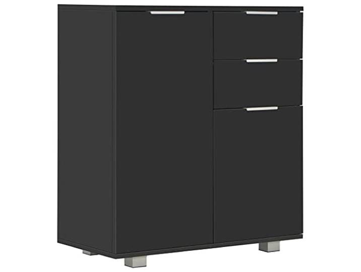 vidaXL Sideboard Hochglanz-Schwarz 71x35x80 cm Holzwerkstoff