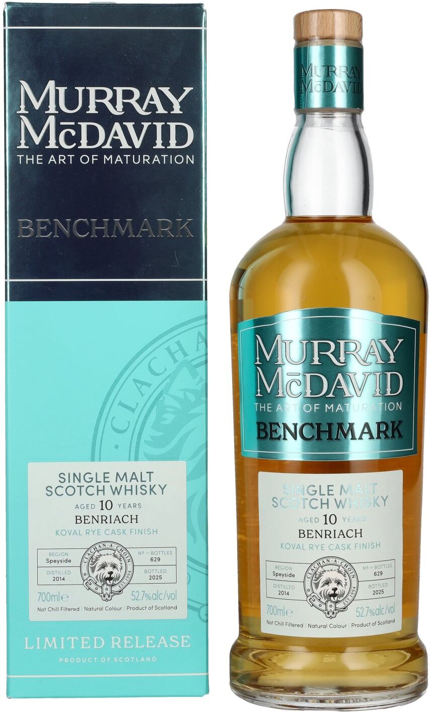Murray McDavid Whisky Murray McDavid BENCHMARK Benriach 10 Years Old Koval Rye Cask Finish 2014 52,7% Vol. 0,7l in Geschenkbox